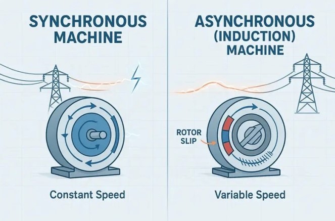 Понимание синхронных и асинхронных машин в энергосистемах